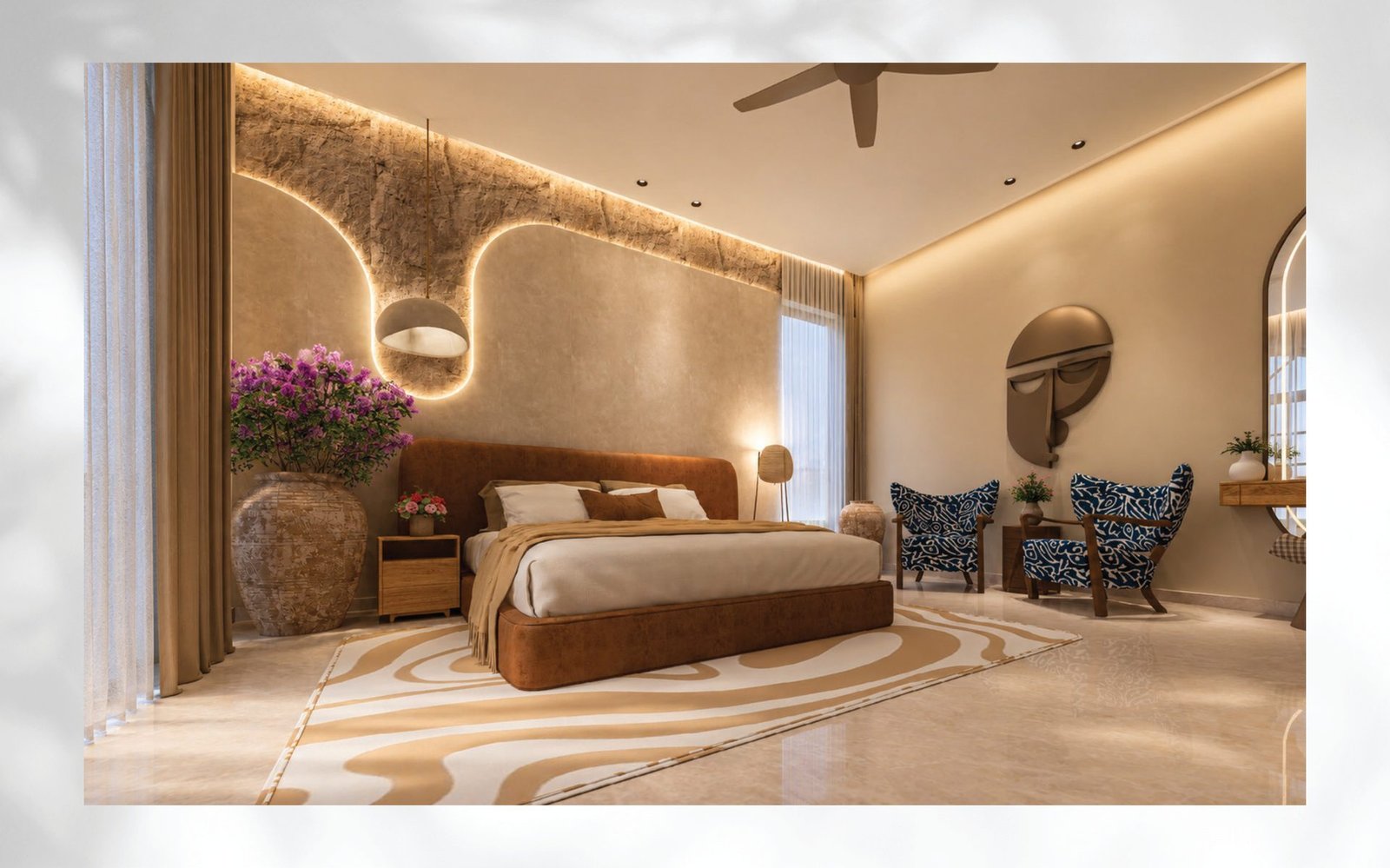 Bedroom in a Bagicha farmhouse