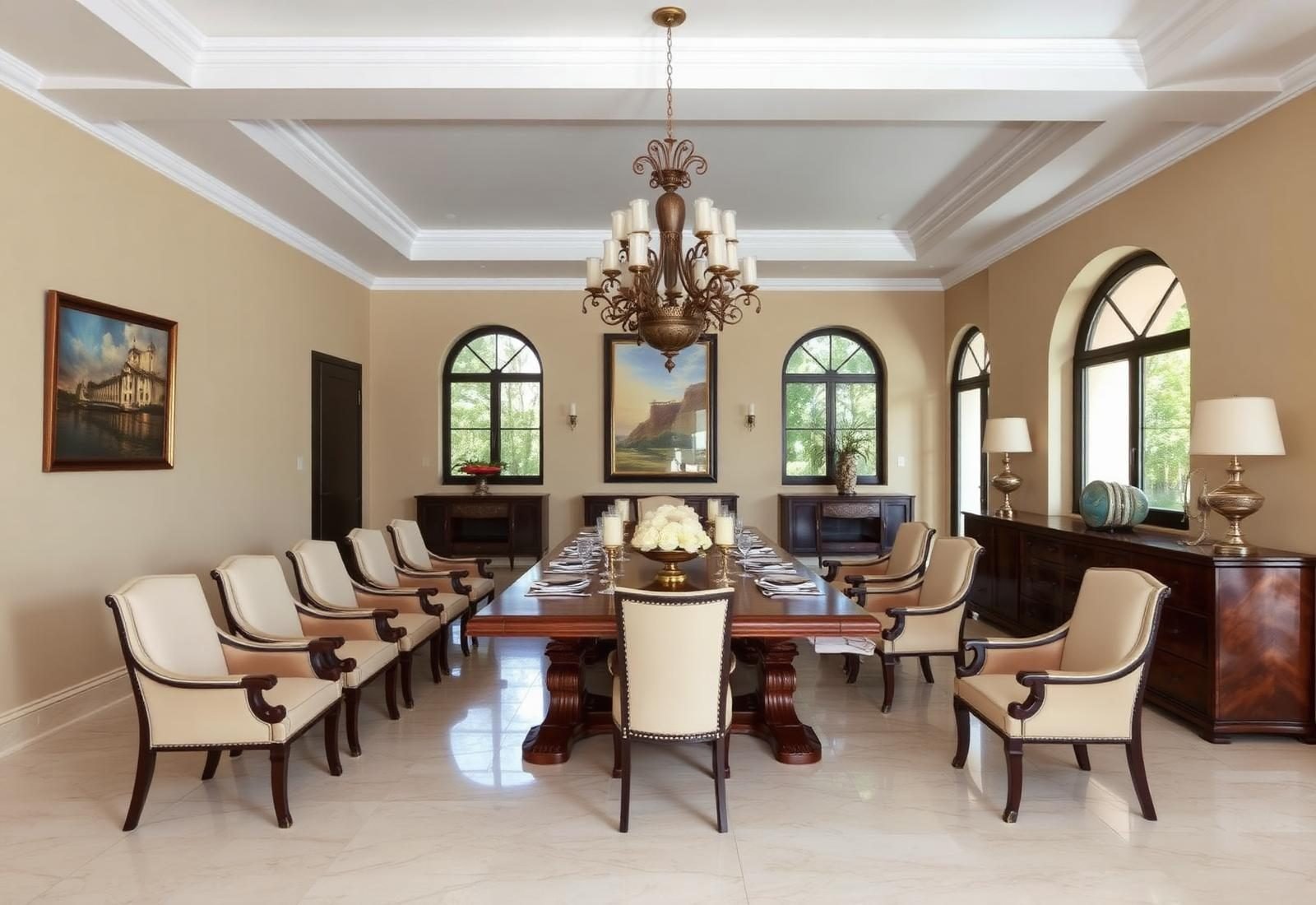 Dining interior of a Bagicha farmhouse